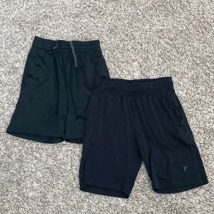 Two pairs boys athletic shorts